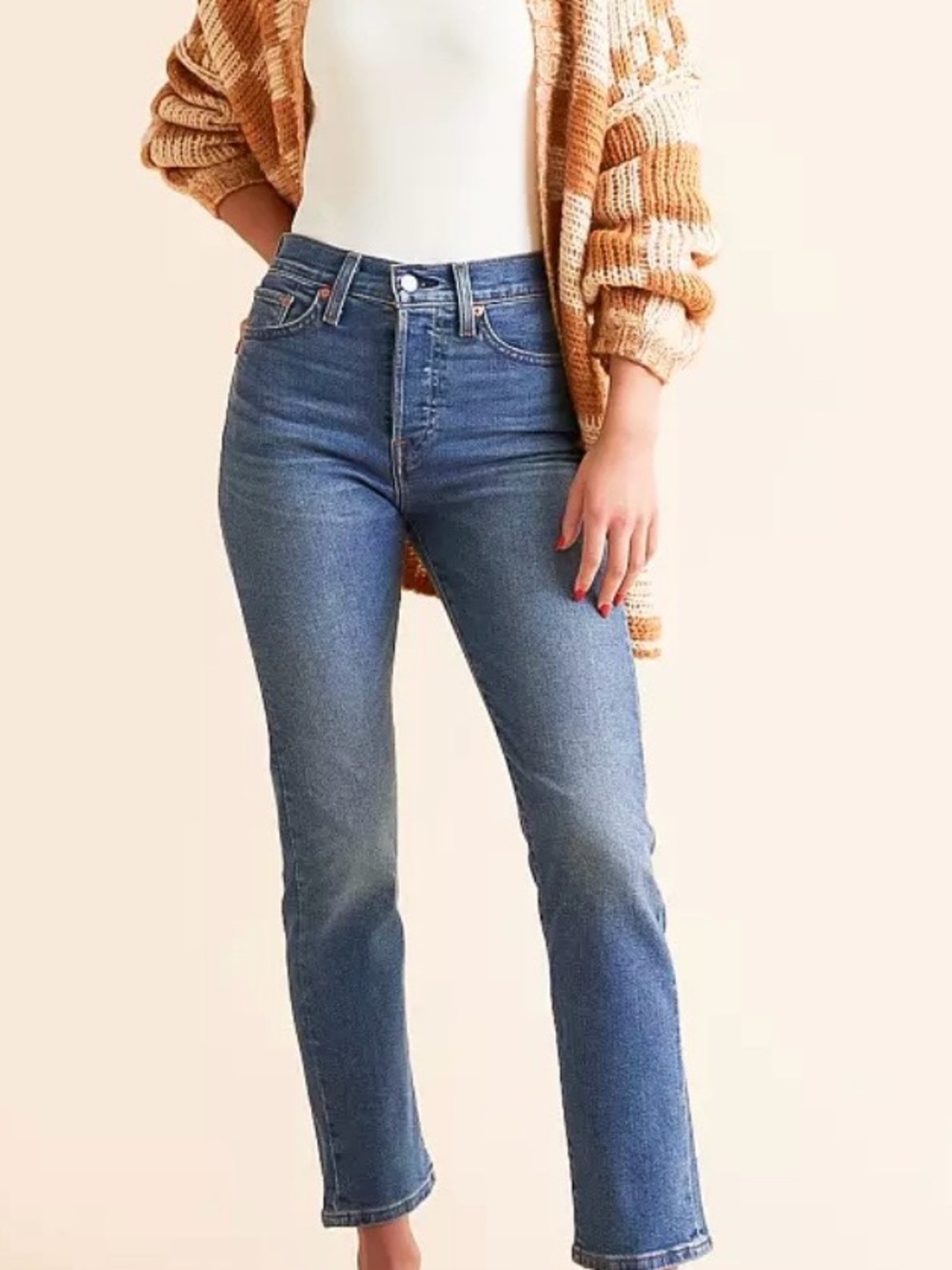 Levi's Wedgie Straight-Leg Jeans in Blue Denim